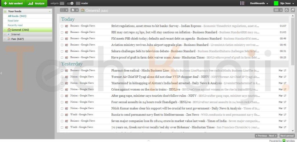 Google Reader Alternatives