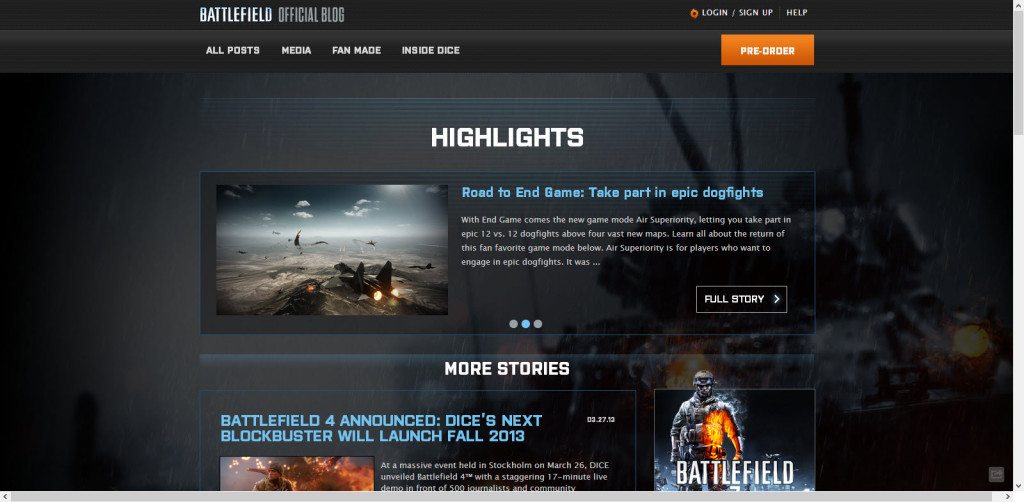 Battlefield Blog on WordPress