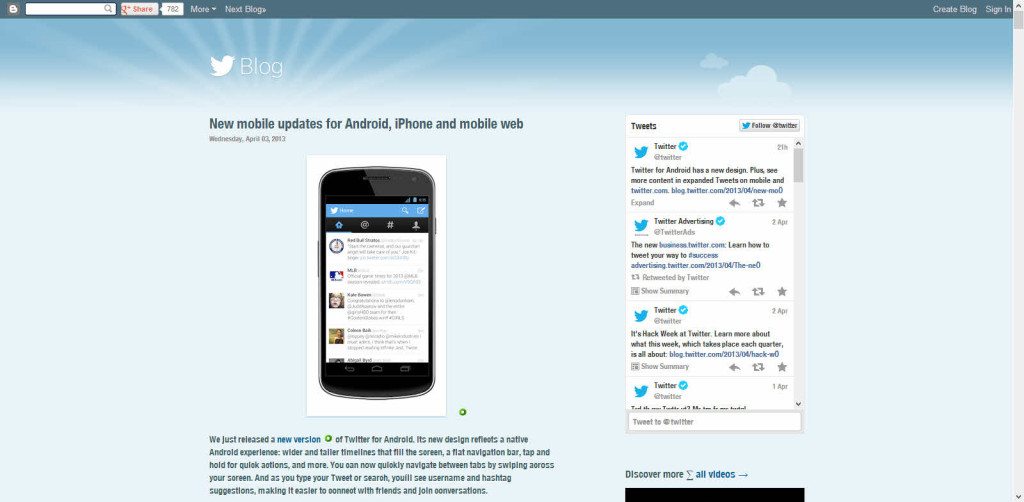 Twitter Blog Platform Blogger