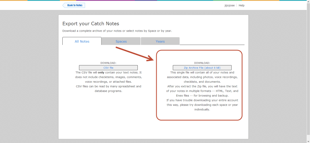 How to Import Catch Notes to Evernote - Steps - Catch Notes 4